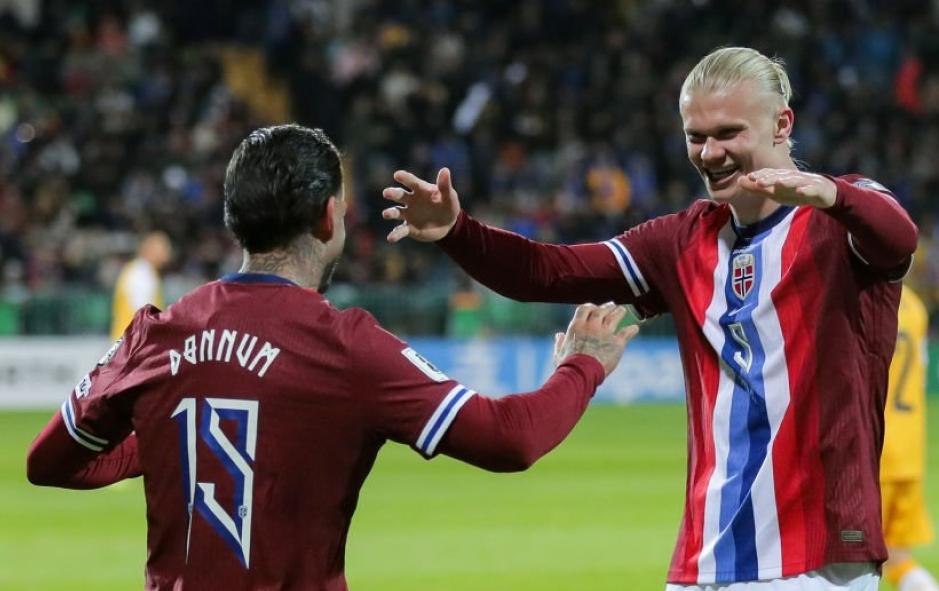 Эрлинг Холанд забил пять голов молдаванам. Фото: соцсети