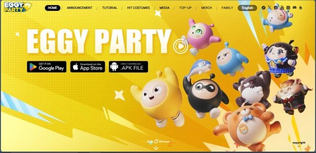    Официальный сайт игры Eggy Party
