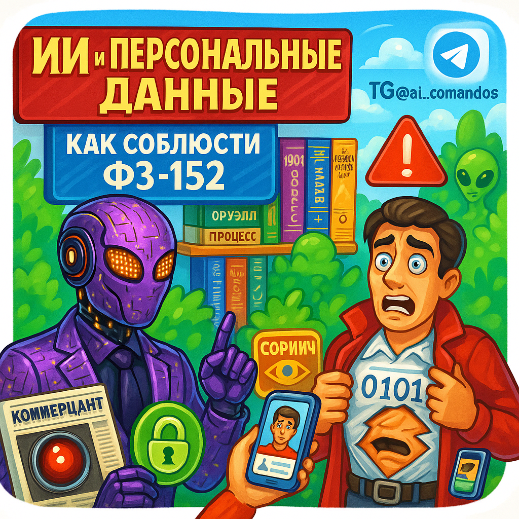    ИИ и 152-ФЗ: Как использовать нейросети, не нарушая закон о персональных данных, даже если ты не юрист Дмитрий Попов | Comandos.ai