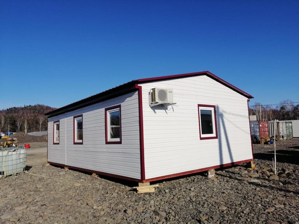 Быстровозводимый административно-бытовой комплект отбора проб (по каркасной технологии), ГОК Озёрный. Фото «Модуль РСНП»