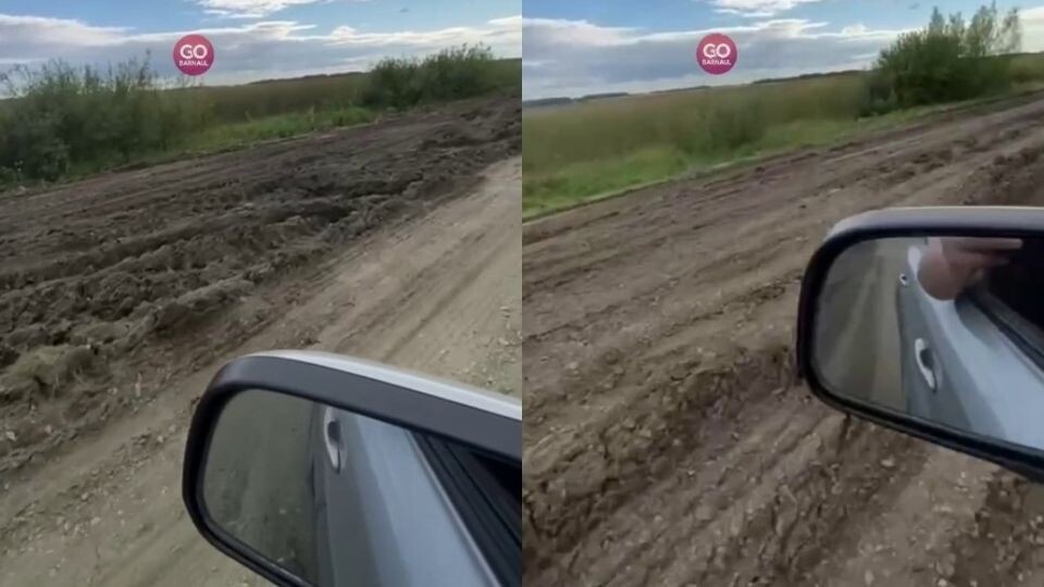    Дорога из поселка Ясная Поляна Хабарского района. Источник: t.me/go_barnaul_telegram