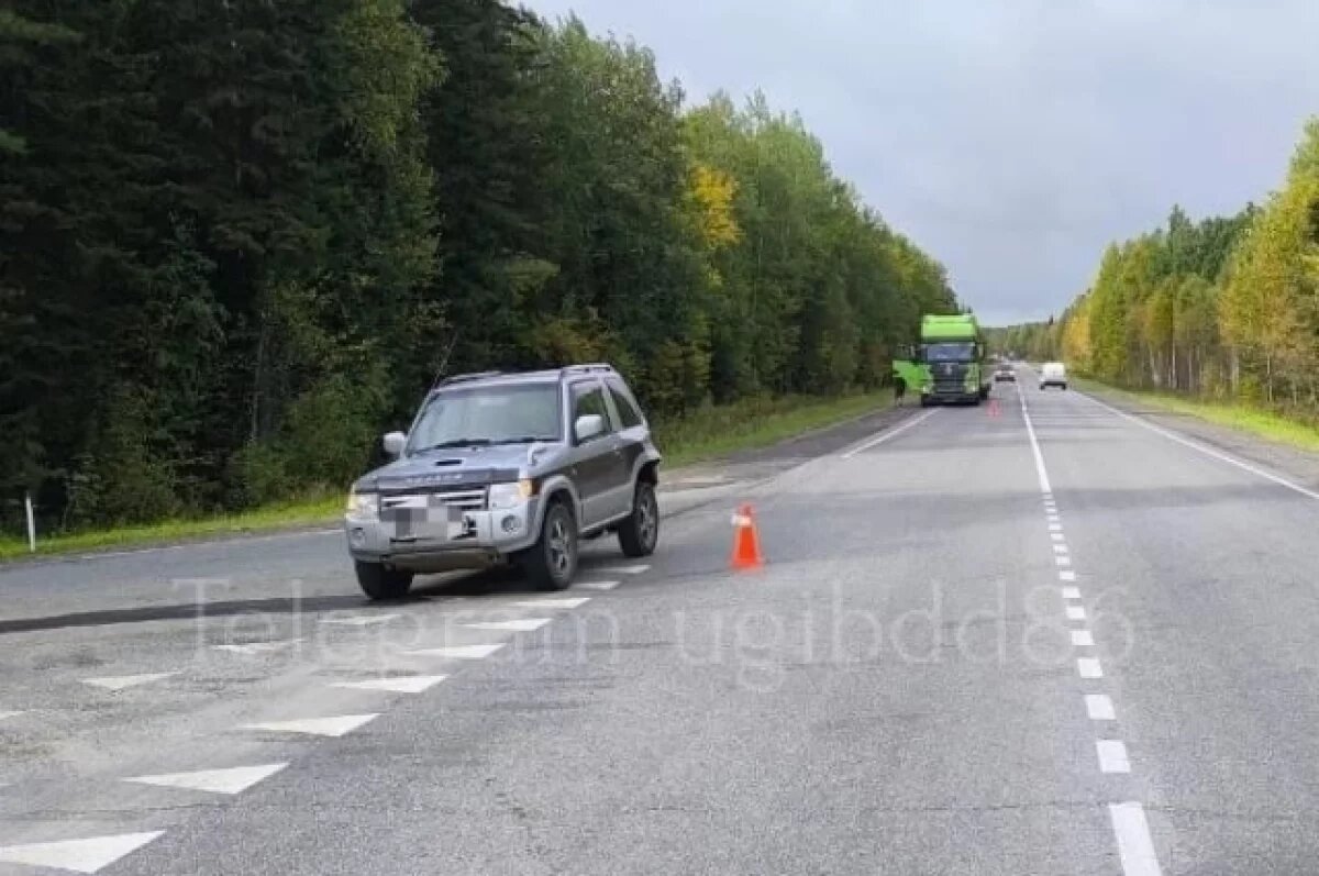    В Ханты-Мансийском районе в ДТП с «Камазом» пострадал водитель легковушки