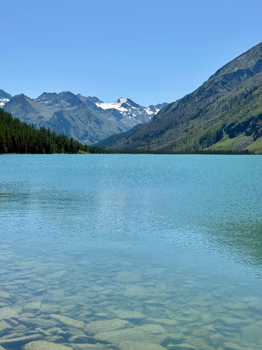 Алтай. Среднее Мультинское озеро. Ходим-едем