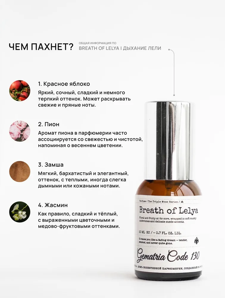 Breath of Lelya / Дыхание Лели лучший женский парфюм