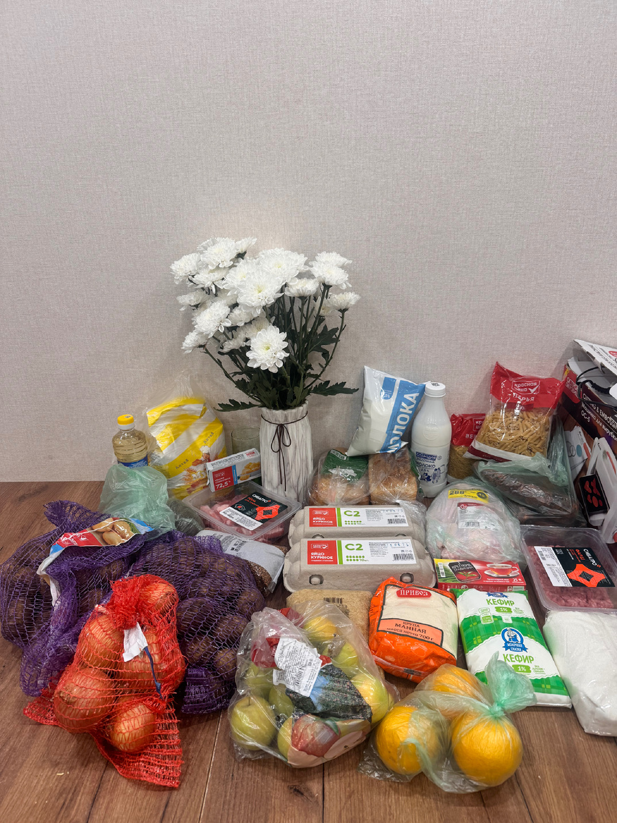 Купленные продукты.