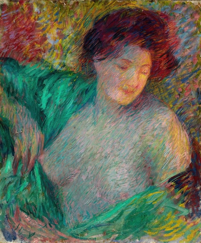 Карл Ньюман, "Голова молодой девушки, повернутая влево"