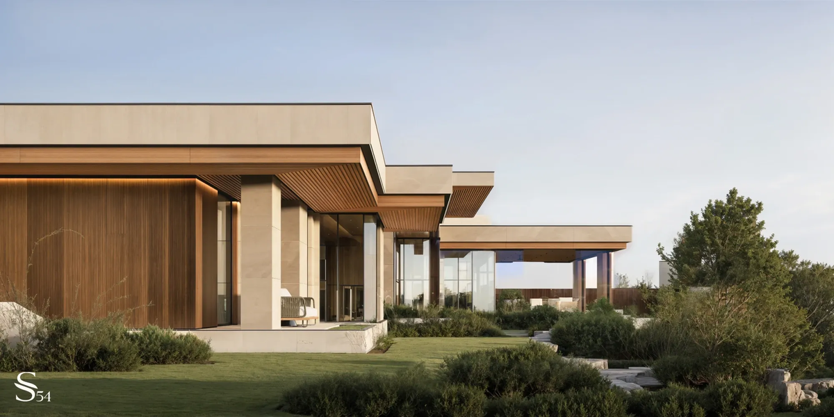 Архитектурный проект дома в Казахстане в светлых оттенках