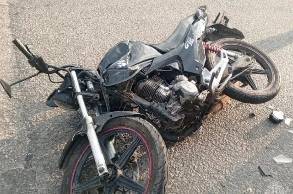    В Калуге мотоциклист без прав попал в ДТП