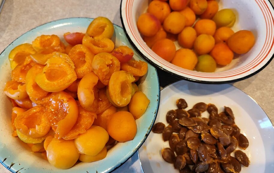 удалить косточки из абрикосов