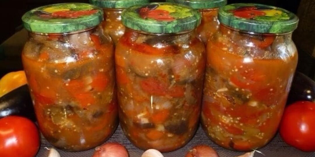 Салат с баклажанами на зиму