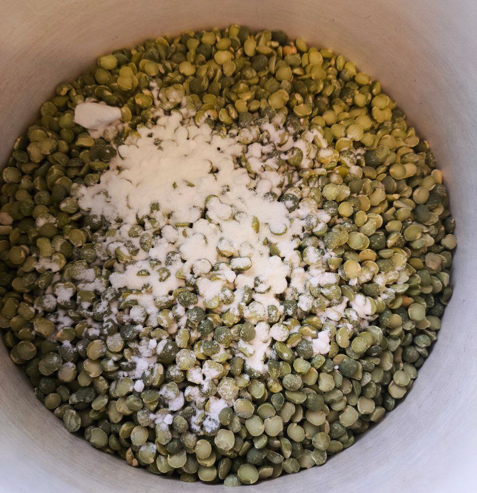 Горох и сода.