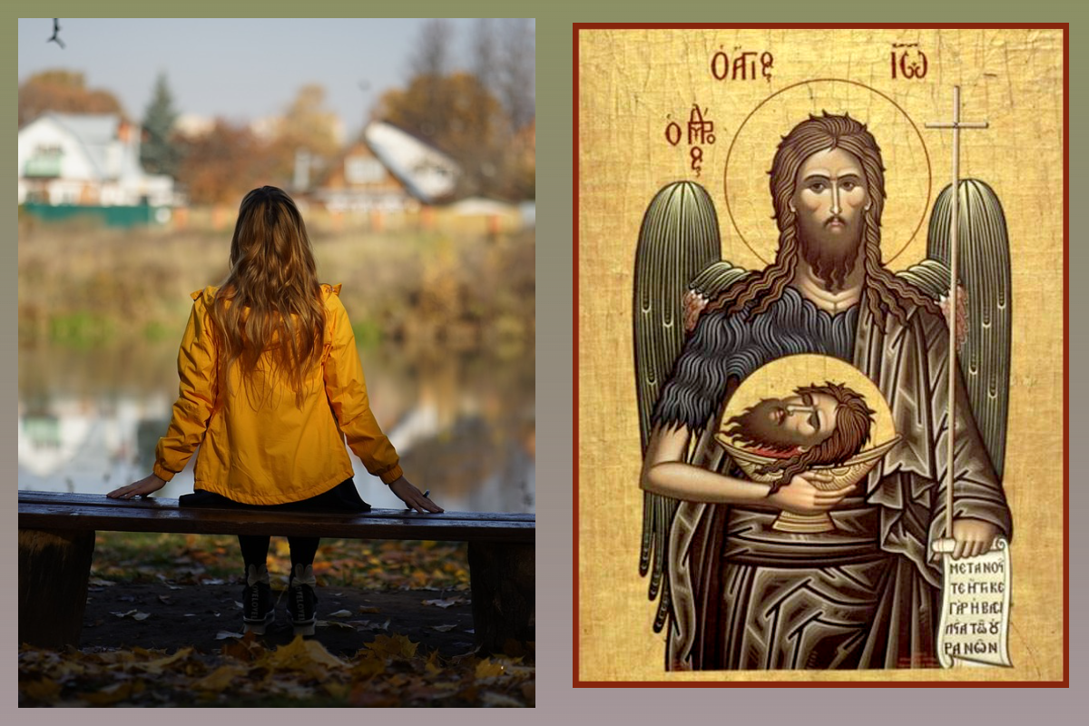 Икона Иоанн Предтечи/Девушка-осень, pixabay.com