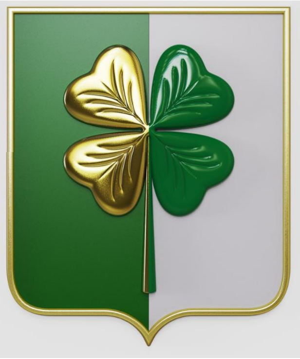 Художественное изображение герба района Щербинка города Москвы.