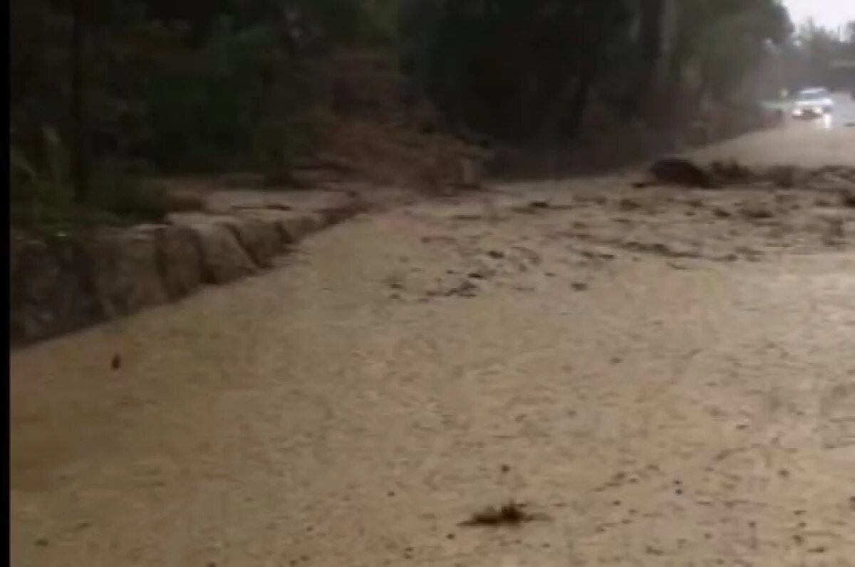    В районе поселка Запрудное под Алуштой произошел сход селя