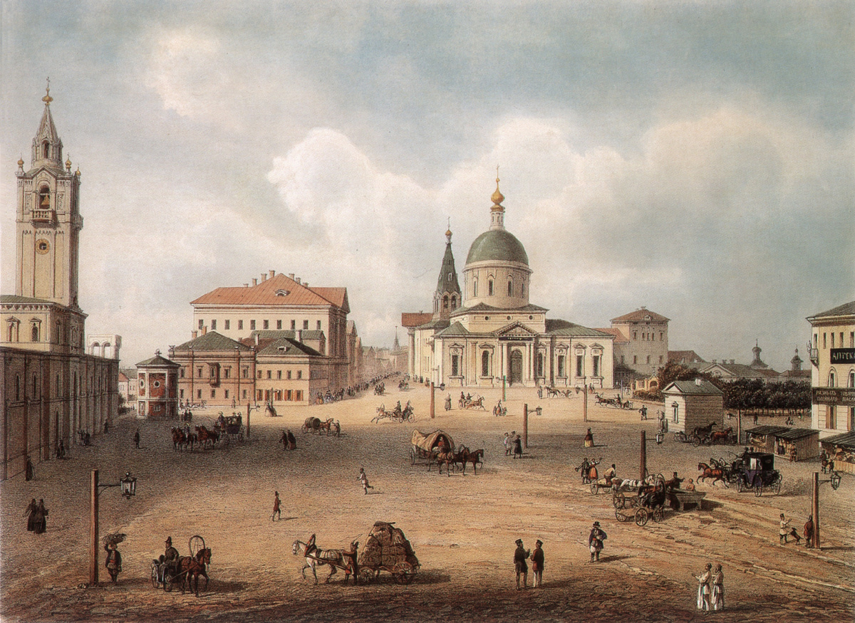 Страстная площадь, 1853 год.