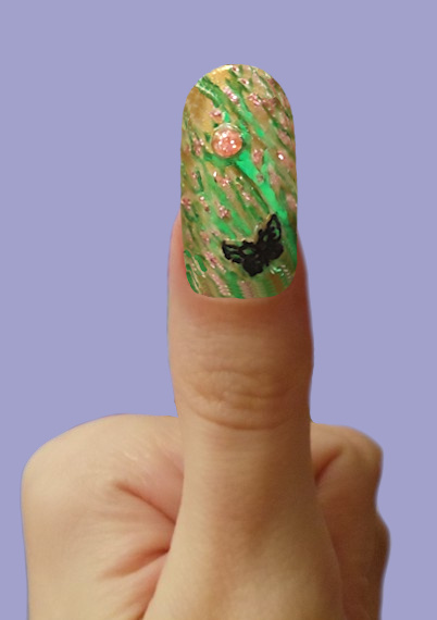 Коллаж. Ногтевой дизайн Уходящее Лето (первый вариант)