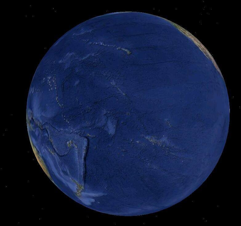 Чтоб вы понимали масштаб Тихого океана, вот лишь одна картинка.