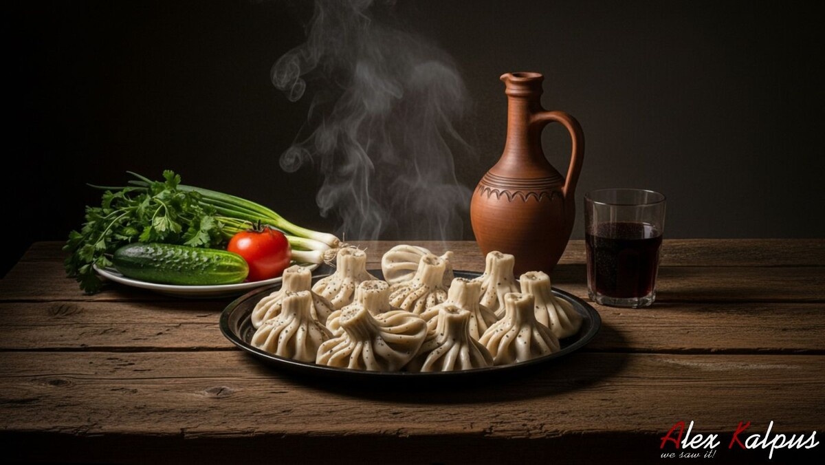 Хинкали - еще один кулинарный символ Грузии. Хинкали имеют уникальную форму (мне кажется, что эту форму легче описать как юбочку) с косичкой наверху и содержат бульон внутри