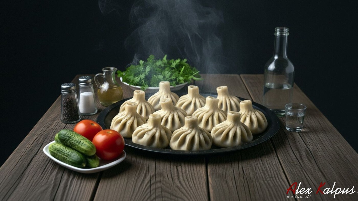 Хинкали - еще один кулинарный символ Грузии. Хинкали имеют уникальную форму (мне кажется, что эту форму легче описать как юбочку) с косичкой наверху и содержат бульон внутри