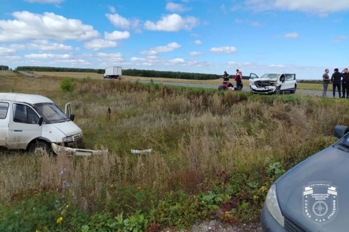    На трассе «Ульяновск — Сенгилей» столкнулись микроавтобус и кроссовер