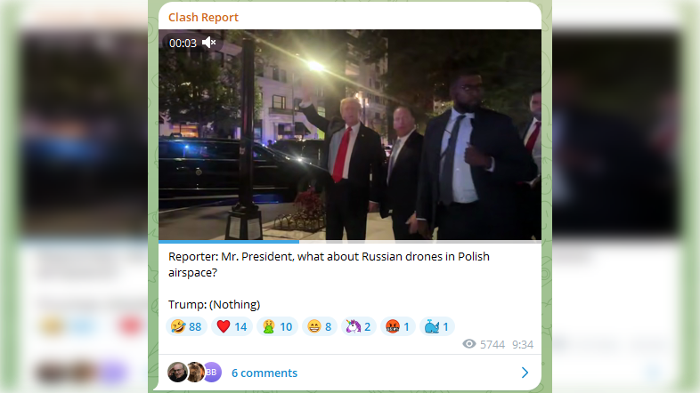 Скриншот тг-канала Clash, где почему-то ни слова об освистывании