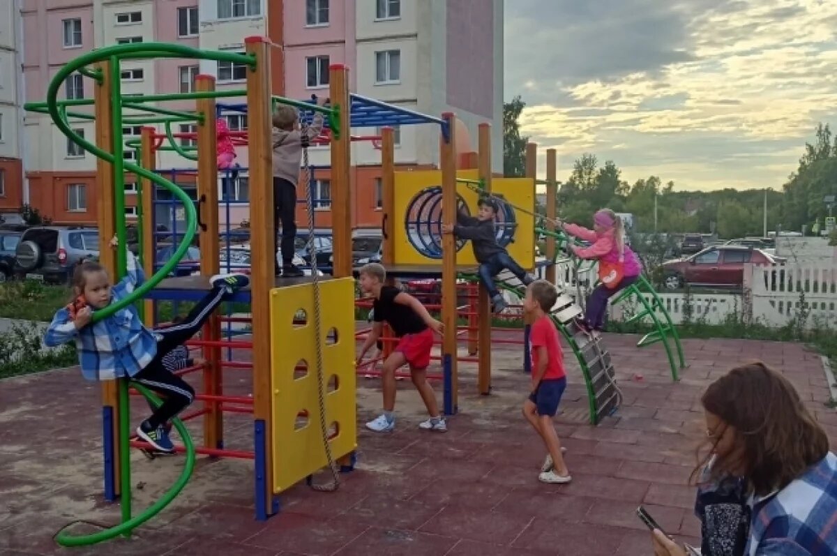    В рязанском Канищеве оценили новые детские площадки