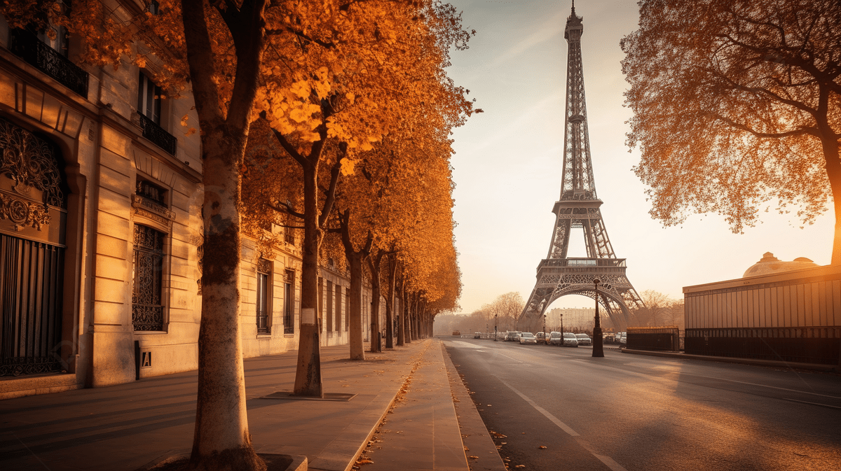 Эйфелева башня осенью