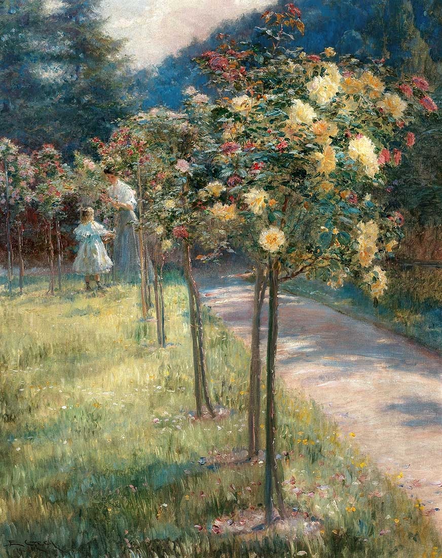  Эмиль Чех. "Розовый сад",1904 г.