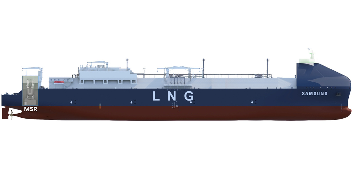    , Концептуальная схема судового жидкосолевого реактора KAERI , Samsung Heavy Industries представила концеп-проект танкера СПГ на выставке Gastech 2025 в Милане