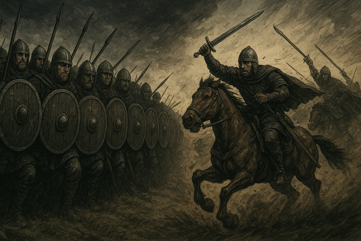 Стена щитов (создано с помощью нейросети)