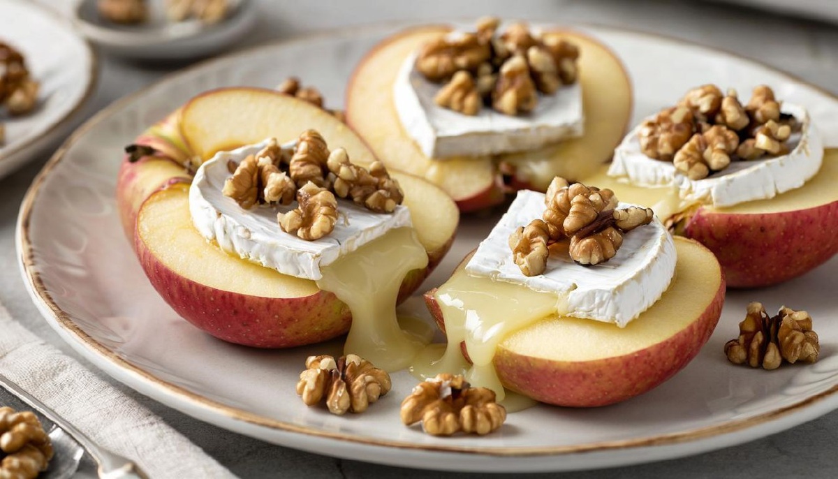 Яблоки запеченные  с сыром бри