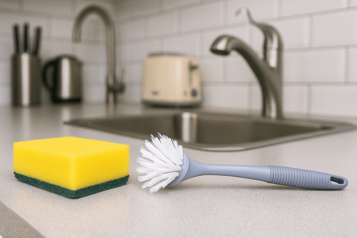    Губка или щётка: чем лучше мыть посуду и почему.
