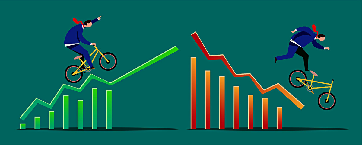 График с падением и ростом