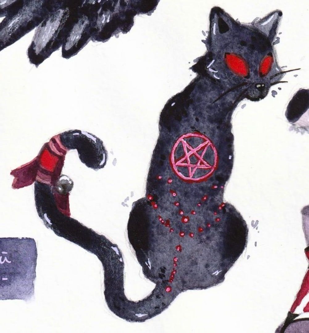 Кил Сандэй в виде кота, мой арт (акварель)