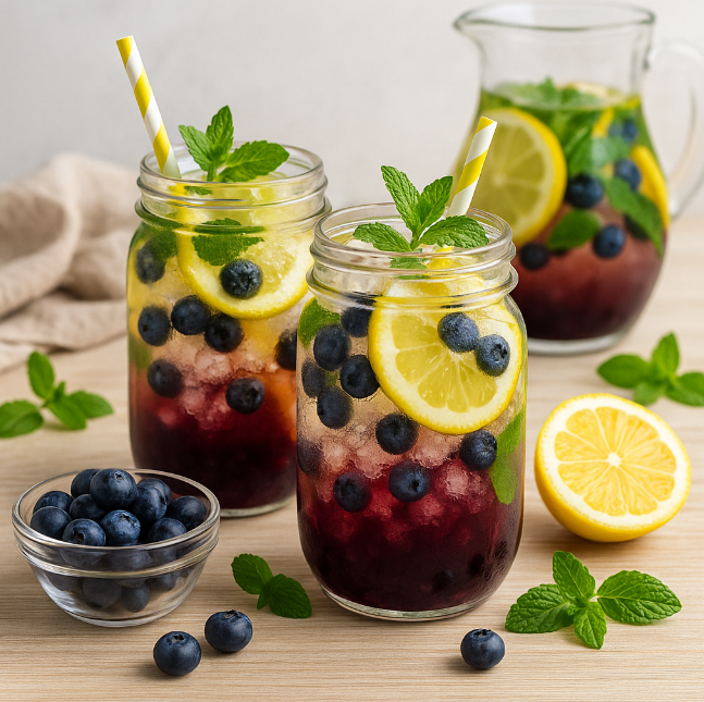 Лимонад с черникой и мёдом рецепты от Дарики