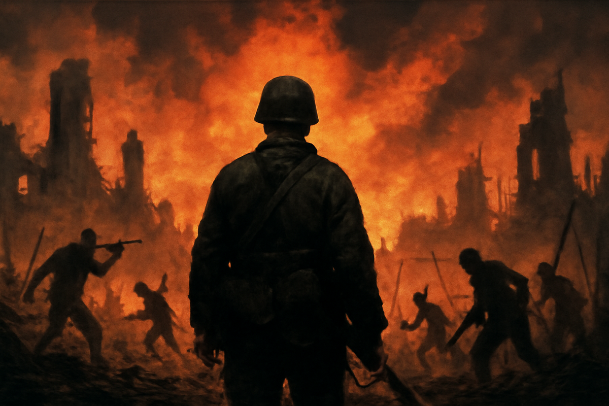 «Война — это не просто внешнее насилие, а отражение борьбы духовных сил внутри человека и мира. Пока болезнь духа не исцелена, война не будет иметь конца»— философская мысль, основанная на трудах Бердяева