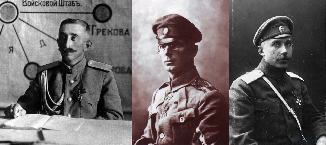 Полковники С.В. Денисов, М.Г. Дроздовский, Э.Ф. Семилетов. Фото из открытых источников