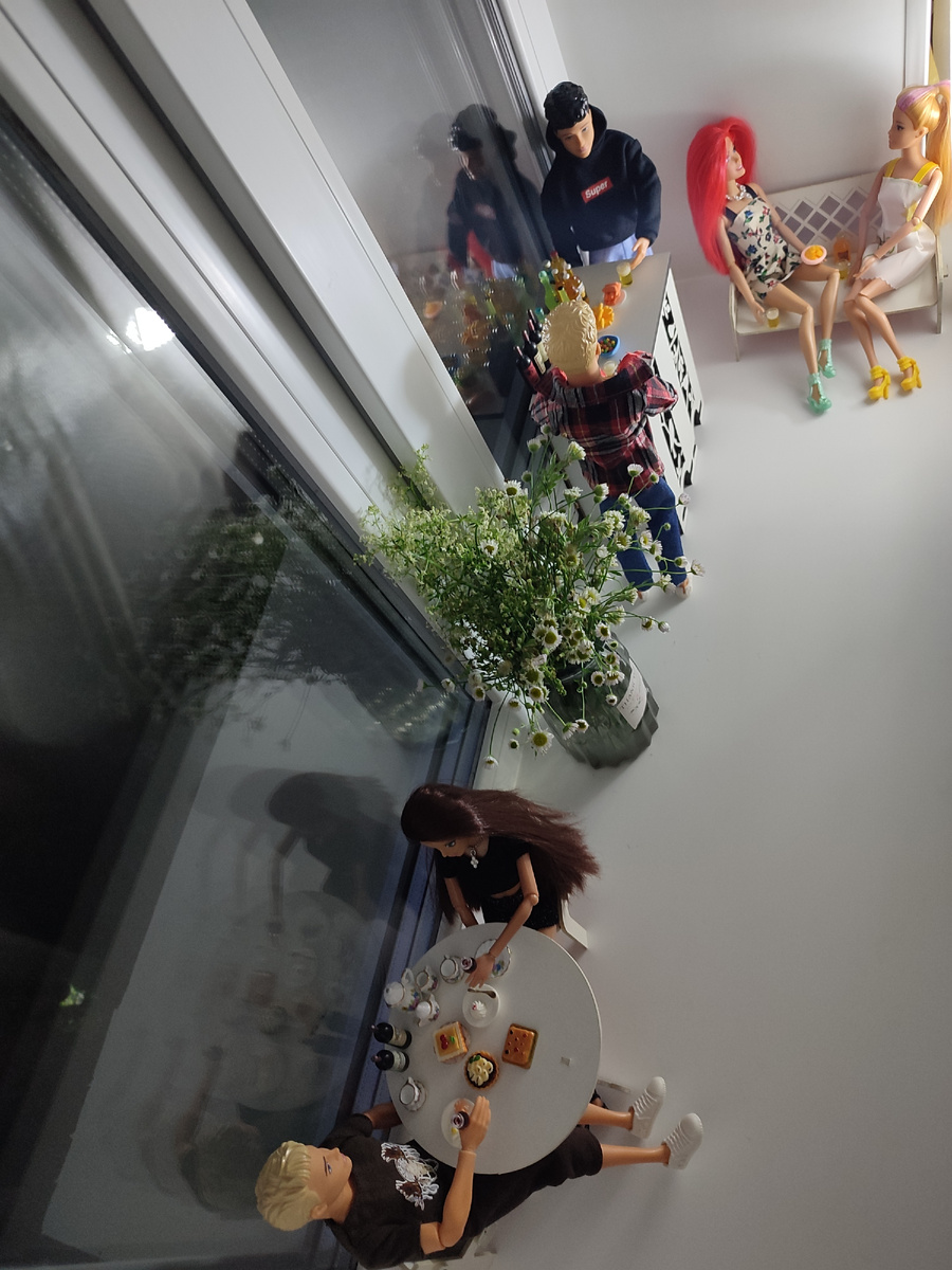 Цветочки тоже набрала чисто белые 😊