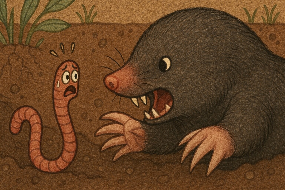    Червит боятся кротов и чувствуют их издалека