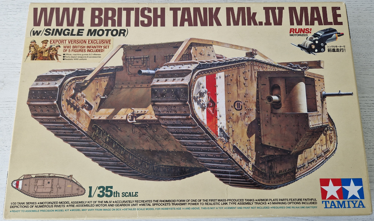 WWI British Tank Mk. IV Male от производителя Tamiya