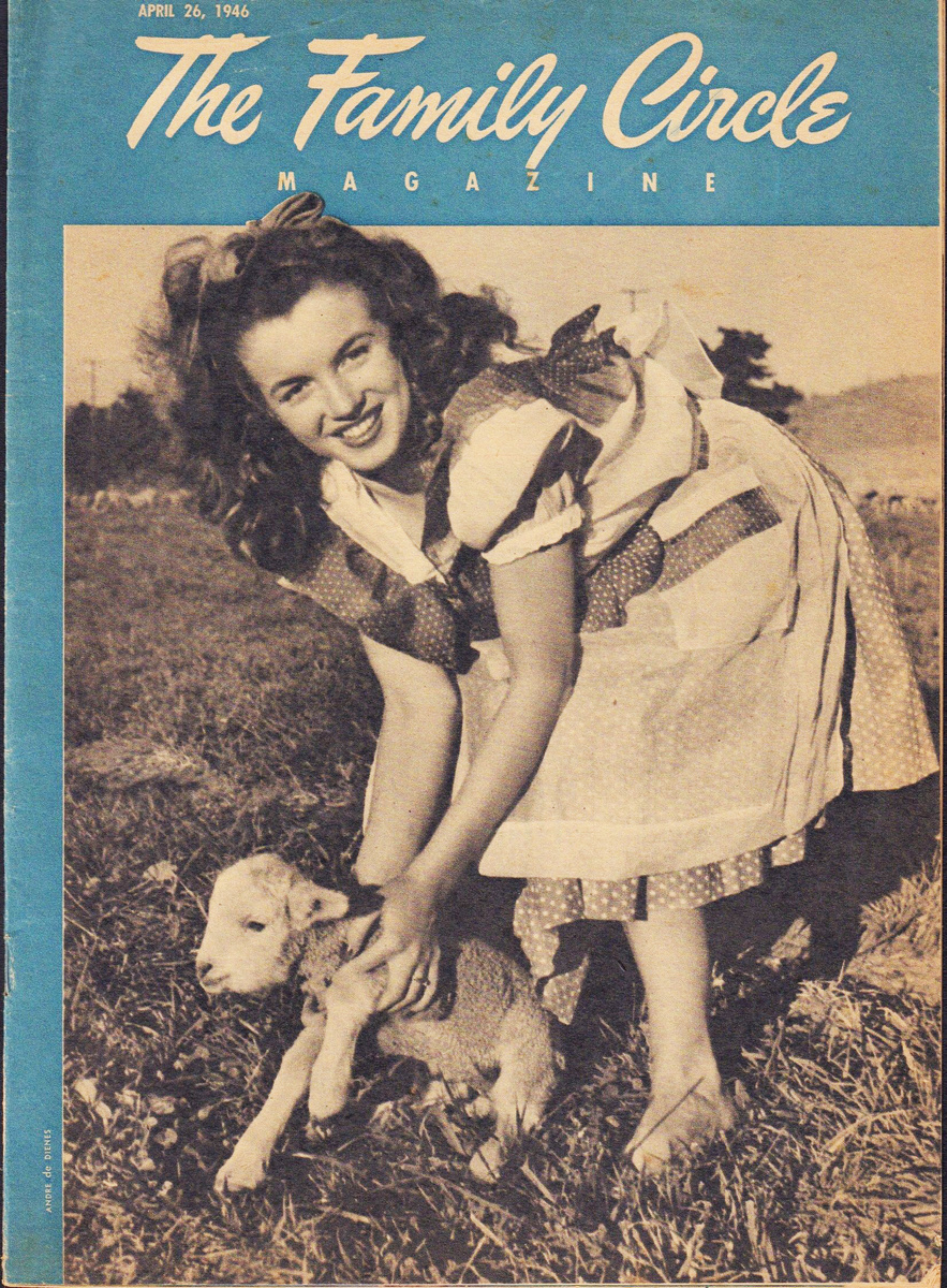 Норма Джин на обложке журнала "Семейный круг", 24.06.1946.