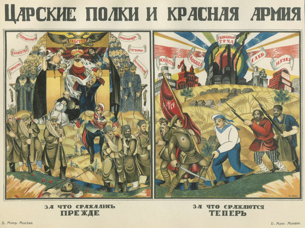 Советский плакат о "проклятом прошлом" из серии "было — стало". Фото взято с ресурса Яндекс.Картинки 