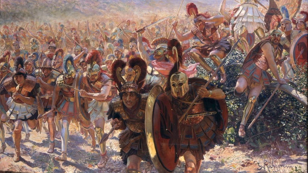 «Герои Марафона». Картина Ж. Рошгросса, кон. XIX в.