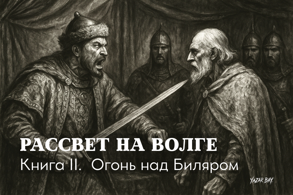 Власть хазарского кагана рушится, когда в его собственном шатре его же гвардия отказывается подчиняться безумному приказу. ©Язар Бай
