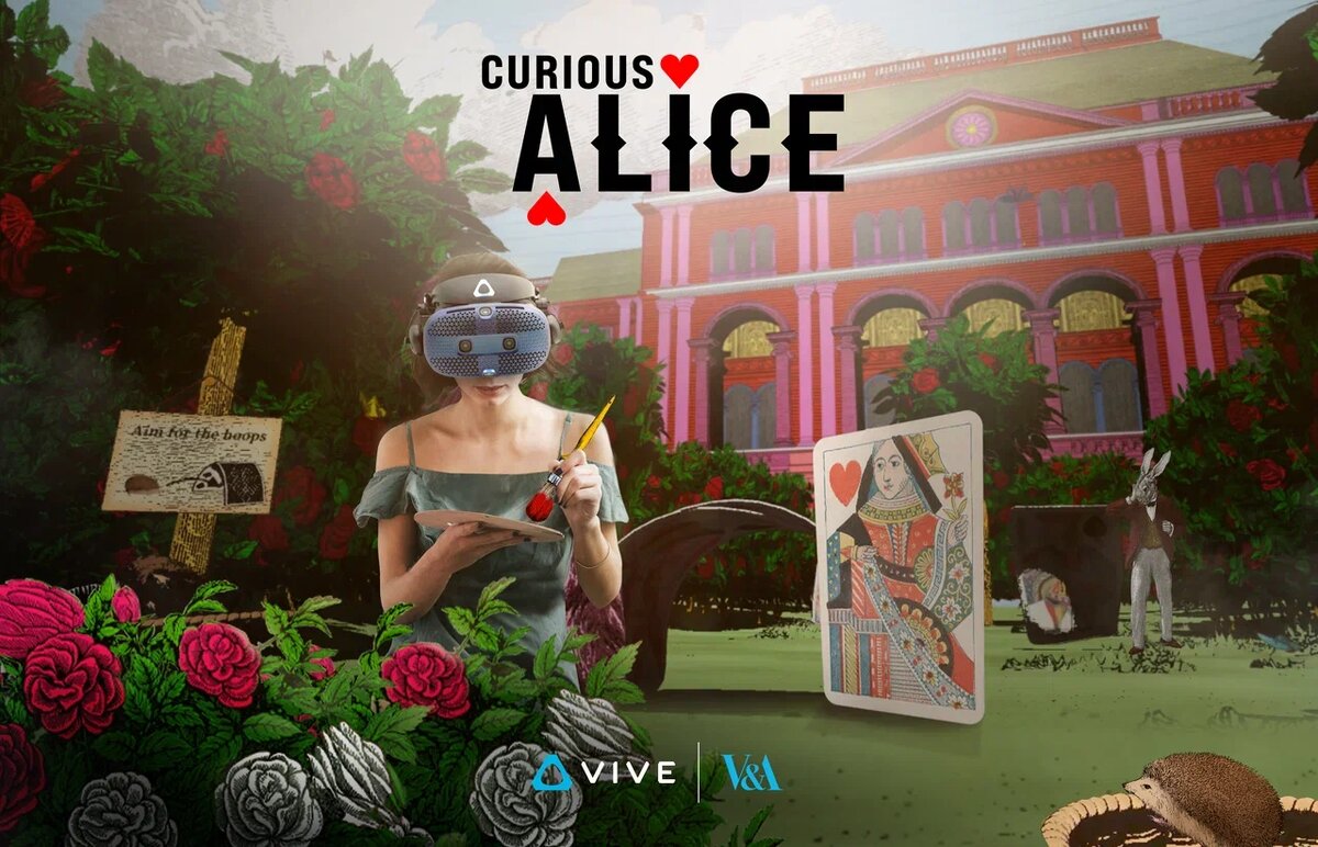 На выставке в музее Виктории и Альберта посетителям предложили отправиться в головокружительное путешествие в Страну чудес. Пользователь на своем опыте проживает историю Алисы как в оригинальном сюжете Кэролла: уменьшается и растет, ловит пропавшую перчатку Белого Кролика, разгадывает загадки Гусеницы, побеждает Червонную Королеву в крокете. 