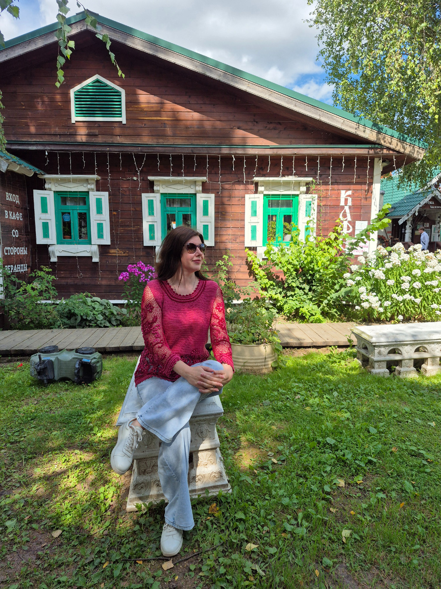 моя приобретенная кофточка с ирландским кружевом