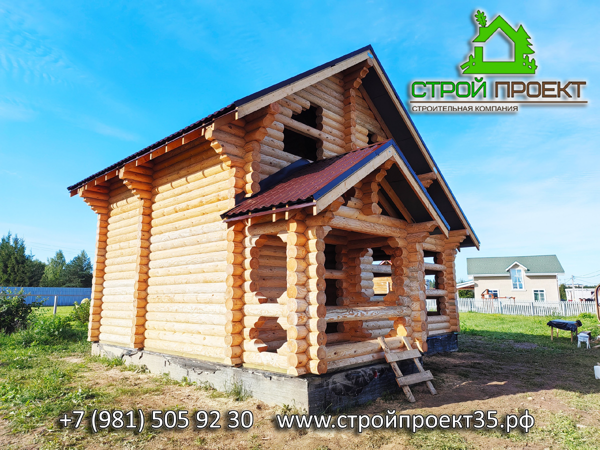 Дом из оцилиндрованного бревна