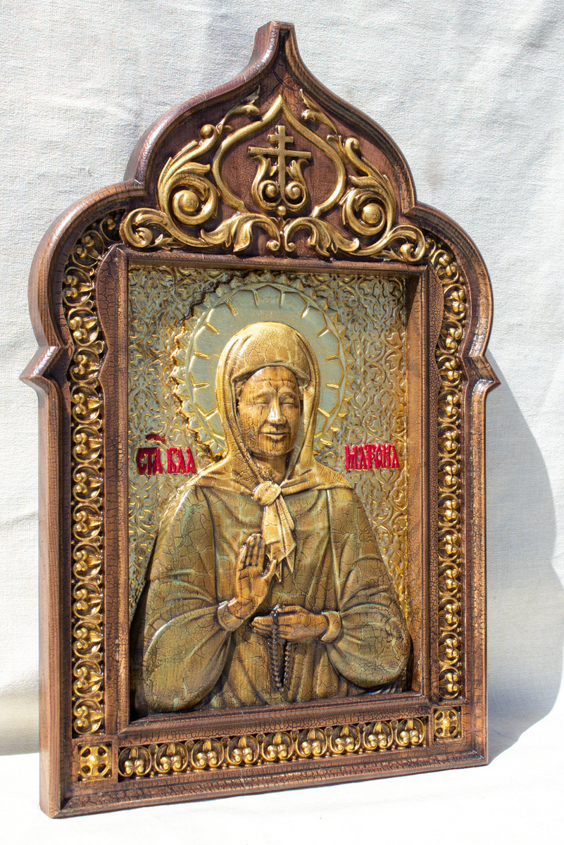 Иеона деревянная Блаженная Матрона