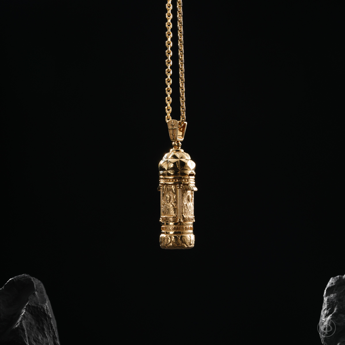 Колба-мощевик из золота 750 Арт.041