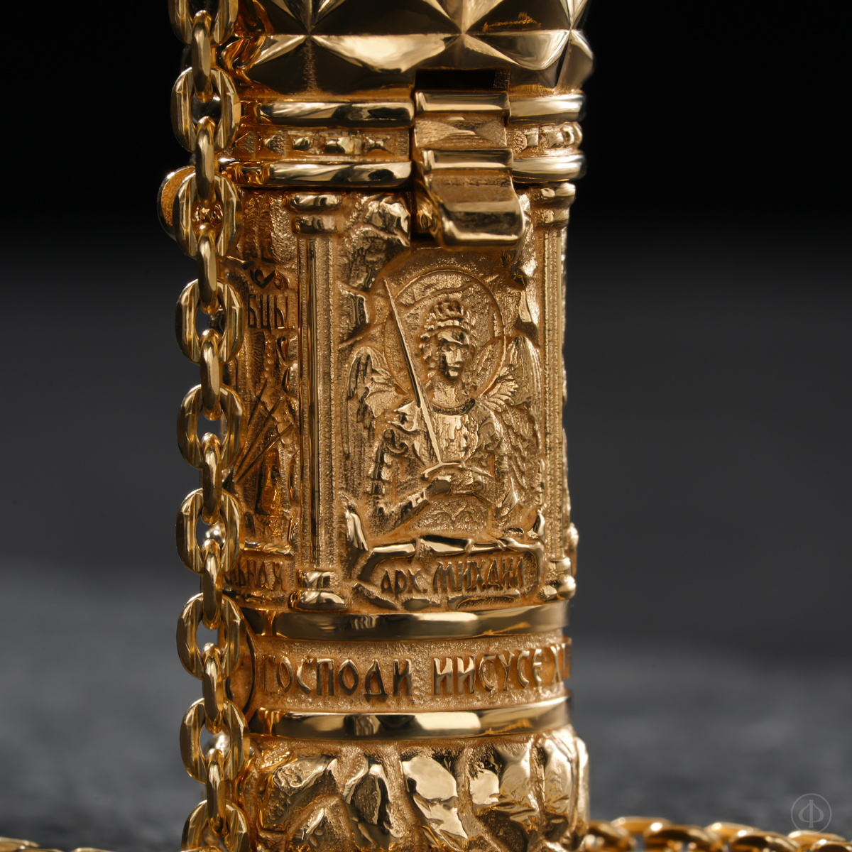 Колба-мощевик из золота 750 Арт.041